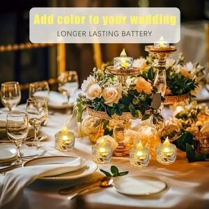 2 Long Lasting LED candles NO FIRE🔥 Perfect For Decor ++ Jack O Lantern Etc.